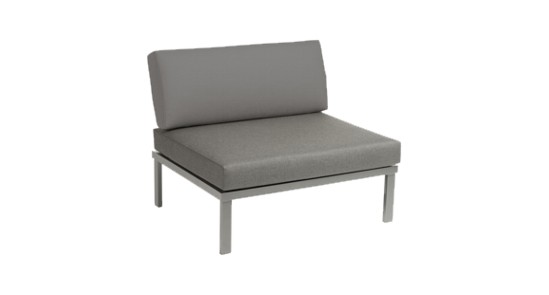 Modul Lido 100x84 oAL Sitzmodul Lido dunkelgrau ohne Armlehnen und Hintergrund