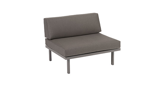 Modul Sylt 100x84 gepol oAL Modul Sylt klein grau ohne Armlehne und Hintergrund