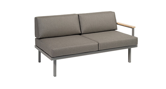 Modul Sylt Holz grau Armlehne links ohne Hintergrund